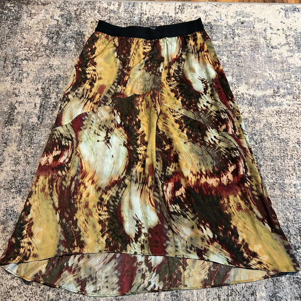 Simply Vera Vera Wang A-Line Skirt - Yellow, Brown, Cream
